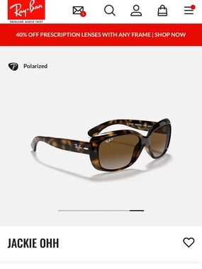 Price is for 2!Ray-Ban Jackie Ohh Tortoiseshell Frame with Brown Gradient Lenses
